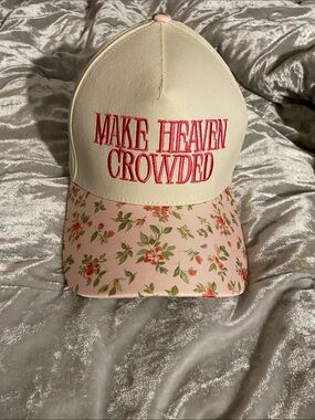 Make Heaven Crowded Pink Floral Baseball Cap